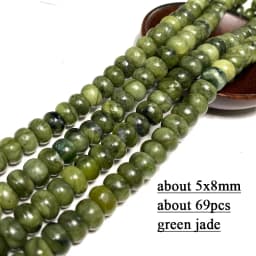 Wholesale 100% Natural Green Jade Cylinder Square Irregular Faceted Round Stone Beads for Jewelry Making Diy Bracelet Charms
