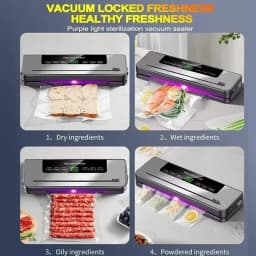 Household Vacuum Sealer Electric Vacuum Packaging Machine Kitchen Food Storage Tool One Touch To Operate Built-in Cutter