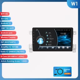 Hizpo 9" Android 13 For Suzuki Grand Vitara 3 2005-2015 Car Radio Multimedia Video Player Navigation GPS 2 Din Carplay 7862 RDS