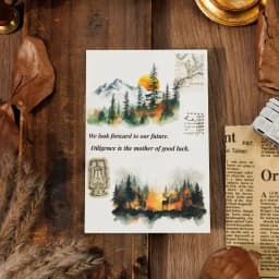 10Pcs landscape Stickers pack materials Supplies account water for Mountain decoration River manual base Scrapbook cut 125*106mm