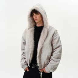 PFNW Patchwork Fur Collar Cotton Jacket Autumn Winter New Men's Hooded Long Sleeved Short Cardigan Coat 28L1106