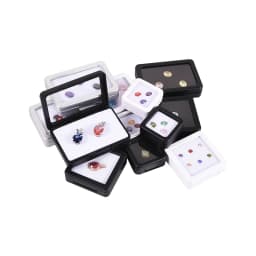 Top Glass Gem Box Gemstone Holder Display Loose Diamond Stone Show Jewelry Case Storage Organizer Tool Coin Jar Novel Container