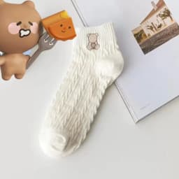 Cotton Women's Socks Frilly Ruffle Socks Spring Summer Casual Ankle Short Boat Socks Loose Knitting Solid Color Mid Tube Sock