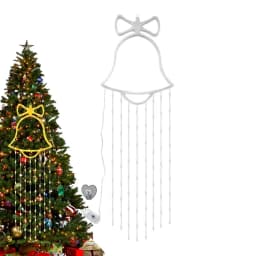 Christmas Window Hangable Lights Christmas Bell Curtains Lights Hangable Christmas Window Lights Decorations With 8 Modes