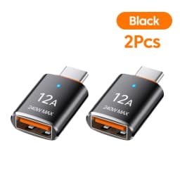 12A USB 3.0 To Type C Adapter LED OTG USB C Male to USB A Female Connector For iPhone 15 Tablet Notebook Android Phones Adapter