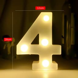 Creative Luminous Digital Number Letter Light AAA Battery Powered Lamp Night Light for Christmas Wedding Birthday Party Decor