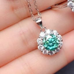 Big Bling Water Drop Pendant Real 925 Sterling Silver Long Chain Necklace for Women Fashion Jewelry Cute Statement Necklace