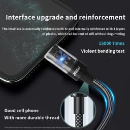 240W Nylon USB Type C Super Fast Charging Cable For Samsung Xiaomi Huawei Honor LED Digital Display USB C Charger Data Cord