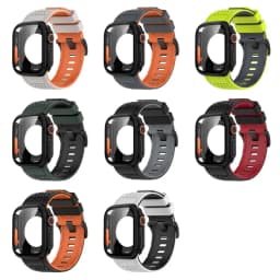 Silicone Band PC Case+Strap Screen Protective Cover for Apple Watch 11 10 9 8 7 6 SE3 46mm 44mm 45mm Change To Ultra 3/2 49mm
