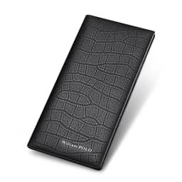 WILLIAMPOLO 100% Genuine Leather Wallet Men Crocodile Pattern Men Card Holder Wallet Real Cowhide Wallets For Man