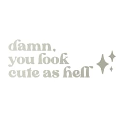 Mirror Affirmation Decal Damn You Look Cute As Hell Quote Viny Sticker Bridesmaid Gift Salon Decals Car Mirror Stickers Decor
