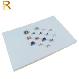 1pc Velvet Earring Jewelry Holder Soft Sponge Stud Organizer Store Counter Jewelry Pad Raiser Ring Storage Display Stand Sheet