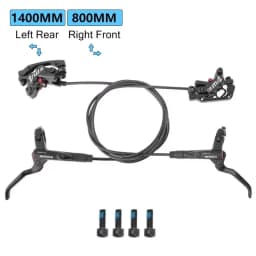 MEROCA M4 4 Piston Brakes Dual-Piston Braking Hydraulic Brakes MTB 22.2MM Diameter Tube Length 800/1400MM Bike Accessories