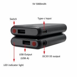 Winter Heated Socks Batteries 7.4V 3000mah/5V 5000mah Li-Polymer Battery Packs for Warm Gloves Clothes Hat Charger Power Bank