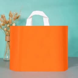 100pcs Custom Logo Colorful Shopping Bags With Handle Plastic Gift Bag Print One Color Logo On Double-sided Free Design Print