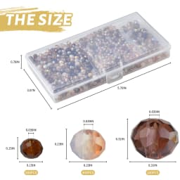 1000 Pcs/Box 4 6 8mm AB Faceted Crystal Rondelle Glass Round Loose Spacer Beads Crafts for DIY Making Jewelry Bracelet Necklace