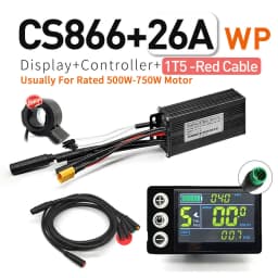 Ebike SineWave Three Mode Controller 24V-52V 17A 26A 30A 40A 45A TFT Display Throttle Hall Unlimited Motor 350W-2000W Moto