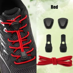 Triangle Lock No-Tie Shoelaces, Elastic Lazy Laces Buckle Set, Durable Replacement Strings for Sneakers & Outdoor Shoes 1 Pair