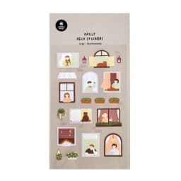 Korean Import Brand Suatelier Window Tiny Moments Paper Stickers Cute Scrapbooking Diy Journaling Diary Decor Stationery Sticker