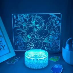 Anime Demon Slayer Figure 3D LED Neon Nightlights Birthday Gift for Friends Otaku Bedroom Decor Manga Lava Lamp Kimetsu No Yaiba