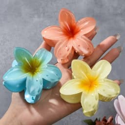 3Pcs/18Pcs Egg Flower Hair Clips Gradient Candy Color Flowers Suitable for Daily Backcombed Ponytail Shark Clip Hair Accessories