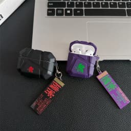 For Airpods Pro 2 Case,3D EVANGELION Anime TPU Shockproof Earphone Cover For Airpods 4 3 2 1 Cover With Keychain Funda