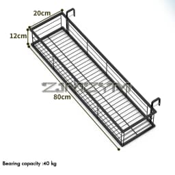 Flower Pot Organizer Storage Basket Rack Hanging Rack Closet Holders Balcony Rail Planter Shelf Fence Railing Flower Pots Holder