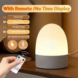 Dimmable Touch Night Light Rechargeable Table Lamp with Remote Control 3 Color Bedroom Bedside Decoration Touch LED Reading Lamp