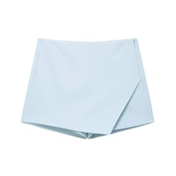 Women's Asymmetric Solid Color Skort Casual Side Zipper Shorts Skirts for Spring Summer Fashion