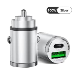 100W Mini Car Charger QC 3.0 Fast Charging PD USB Type C Pull Ring Car Phone Charger Adapter For Iphone 15 Xiaomi Samsung Huawei