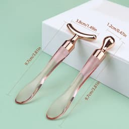 2in 1 Face Eye Massage Stick Eye Cream Applicator for Anti Wrinkle Dark Circles Facial Lifting Mixing Spatulas Scoop Mini Spoon