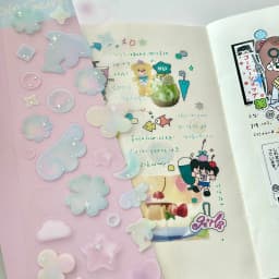WAKAWAKA Hot Silver Bubble Stickers Scrapbook Stickers Cute Guka Card Decor Deco Stickers Journal Embellishments
