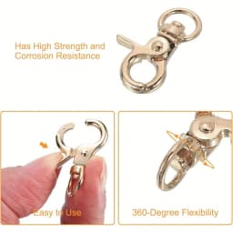 5pcs Swivel Lanyard Snap Hook, Zinc Alloy Trigger Snap Hooks Metal Lobster Claw Clasp Swivel Trigger Clips for Leather Crafts