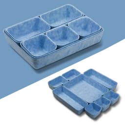 Drawer Felt Storage Box Soft Desk Drawer Organizer For Office Living Room Bedroom Dressing Table 8pcs Desktop Makeup Storage Hom
