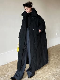 2026 Winter Women's Thickened Long Cotton Jacket Korean Style Loose Fit Warm Coat Over-Knee Length Fashionable Outerwear