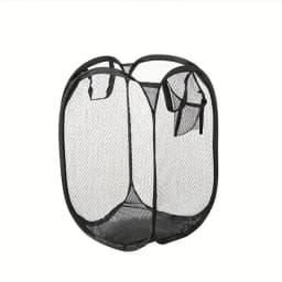 Mesh Pop-up Laundry Basket, Foldable Dirty Clothes Storage Basket, Large Capacity Storage Basket
