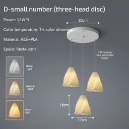 Modern Creative 3D Printing Ceiling Chandelier for living room Bedroom Bedside Restaurant Pendant Lights Dining Table Decor Lamp