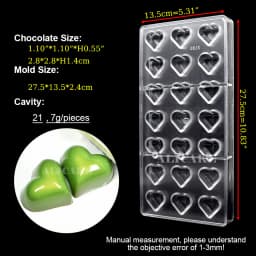 3D Polycarbonate Chocolate Molds Sphere Diamond Chocolate Bonbons Candy Bar Professional Confectionery Baking Pastry Tools