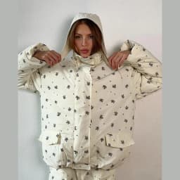 Unique Hooded Women's Winter Jacket Elegant Printed Thicken Pockets Full Sleeve Female Cotton Coat 2025 New Woman Coats Outwears
