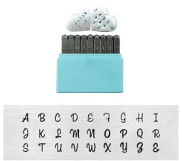 3mm Upper Case Jewelry Stamping Tools kit Punch Set with Letters Numbers Hand making Tool for Jewelry