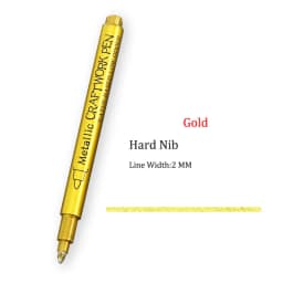 Brush Metallic Craftwork Pen Silver/Gold Permanent Acrylic Paint Pens Markers for Rock Painting 1-5MM Soft/Hard Nib Art Supplies