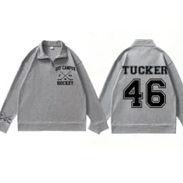 Briar Hockey Sweatshirt Off-Campus Pullover Quarter Zip Hockey Romance Sweatshirts Briar U Campus Hockey Clothes Male Clothing