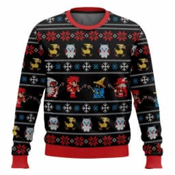Final Fantasy Anime 2026 New Merry Christmas Ugly Sweater Series Men's and Women's Winter Fashion Casual Sweatshirt