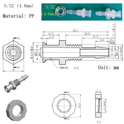 Luer Lock Adapter PP Plastic Air Valve Pipe Subpackaging Instrument Connector