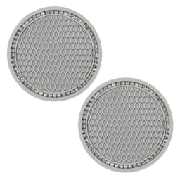 2Pcs Car Bling Rhinestone Cup Holder Drink Pad Interior Decoration Anti-slip Mat Round Durable Coaster Heat Resi Car Accessories