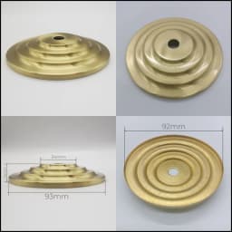 M10 Ceramic Desk Lamp Brass Base Cover Pure Copper Desk Lamp Plate I-Shaped Connector DIY Brass Lighting Hardware Accessories
