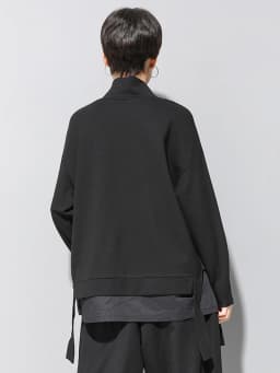 [EAM] Loose Fit Asymmetrical Big Size Sweatshirt New High Collar Long Sleeve Women Big Size Fashion Spring Autumn 2026 19A-a124