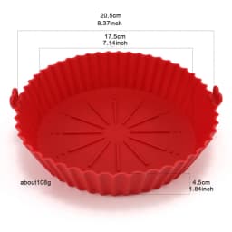 Air Fryer Baking Tray Reusable Silicone Baking Basket Grill Pan Food-Grade Safe Non-Stick Fryers Ovens Microwave Oven
