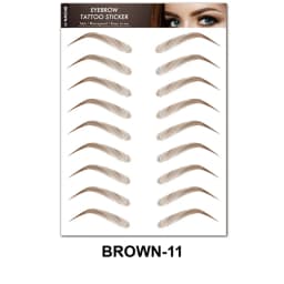 Brown Eyebrows Makeup Tattoo Sticker Water-based Hair-liked Waterproof Long Lasting False Stickers for Brow Grooming Shaping