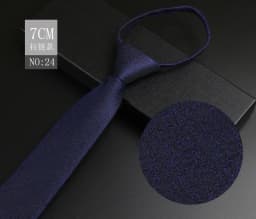 Luxury 7cm Mens Tie Pre-tied Easy Wear Neck Tie For Men Zipper Lazy Pre-tied Business Wedding Stripes Plaid Women Necktie